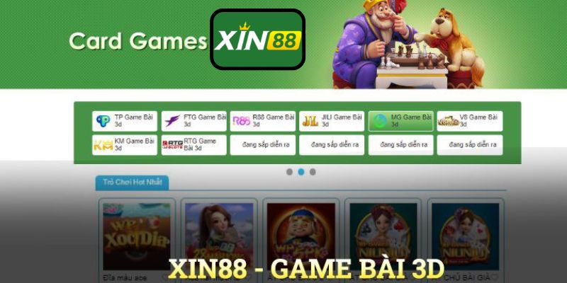 Game bài - Siêu phẩm hot hit tại Xin88